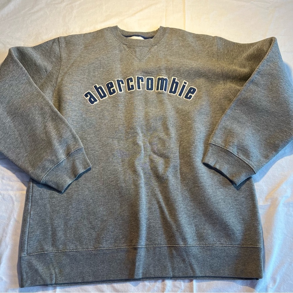 Abercrombie‎ & Fitch Sz Large Vintage Grey Sweatshirt